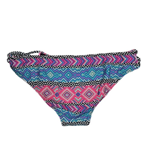 NWT SunDazed Stunner Strappy Hipster Bikini Swim Bottoms Small Tribal Print S - Picture 4 of 10